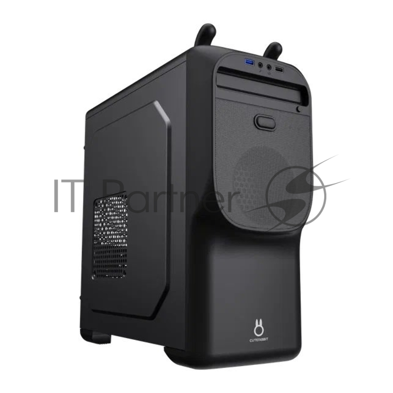 Корпус Zircon Cute Rabbit, без БП, (Midi Tower,ATX,Черн,1*USB3.0,1*USB2 черный