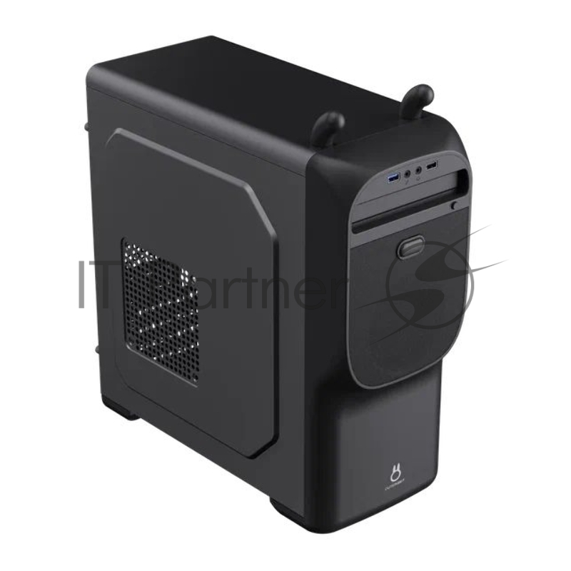Корпус Zircon Cute Rabbit, без БП, (Midi Tower,ATX,Черн,1*USB3.0,1*USB2 черный