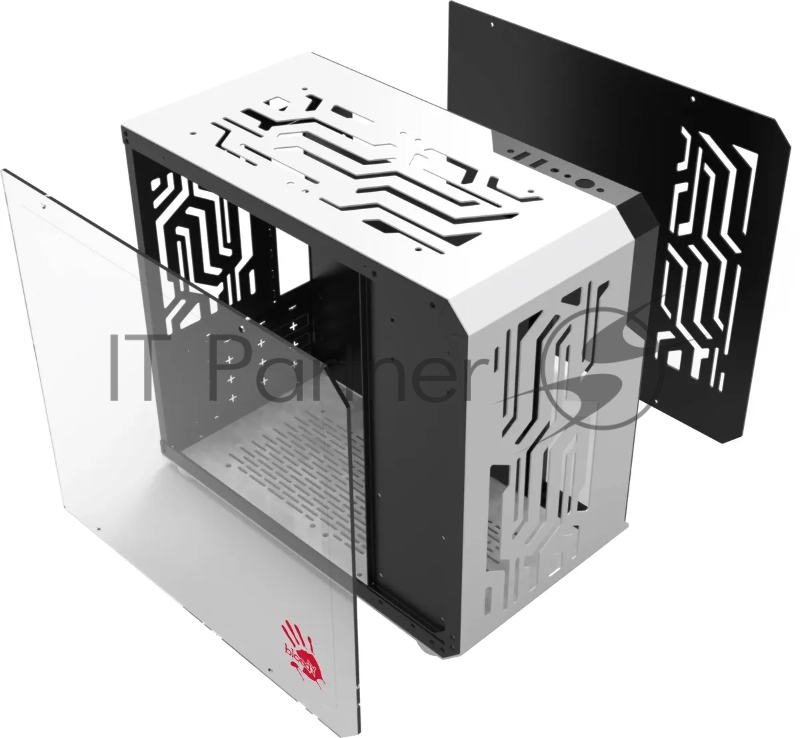 Корпус Bloody BD-CC110 белый без БП mATX 5x120mm 2xUSB3.0 audio