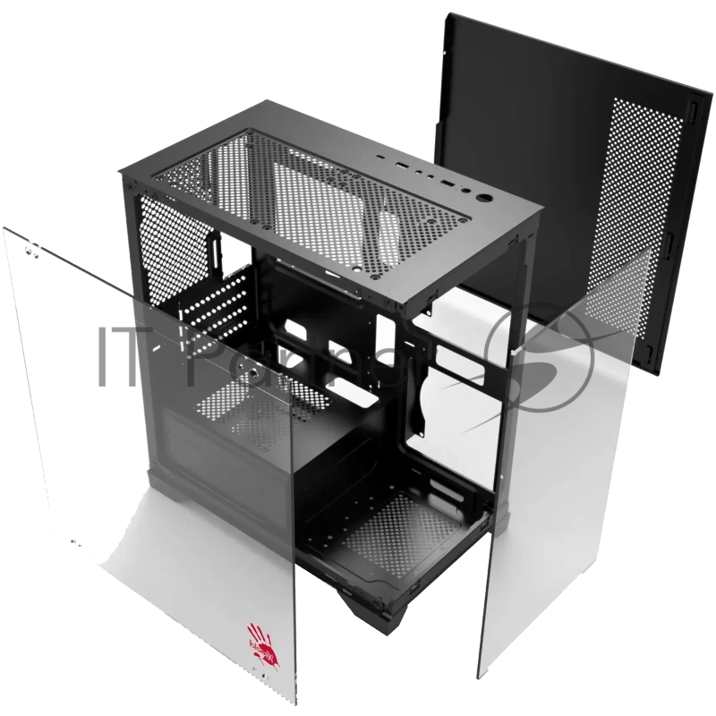 Корпус Bloody BD-CC103 черный без БП mATX 7x120mm 1xUSB2.0 1xUSB3.0 audio bott PSU