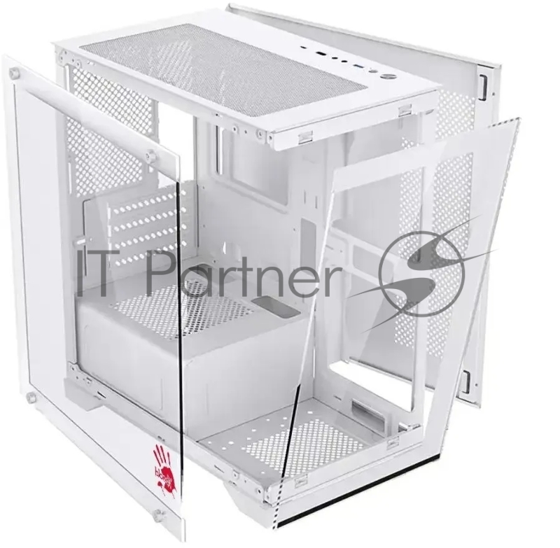 Корпус Bloody BD-CC103 белый без БП mATX 7x120mm 1xUSB2.0 1xUSB3.0 audio bott PSU