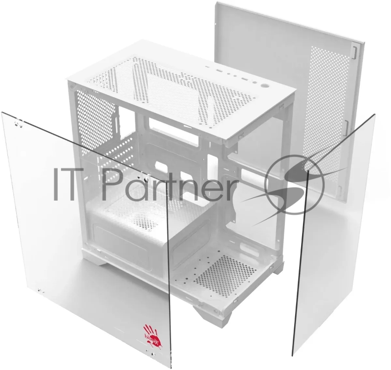 Корпус Bloody BD-CC103 белый без БП mATX 7x120mm 1xUSB2.0 1xUSB3.0 audio bott PSU