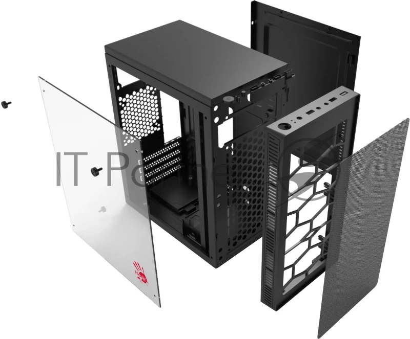 Корпус Bloody BD-CC101F черный без БП mATX 1x80mm 1x92mm 2xUSB2.0 1xUSB3.0 audio