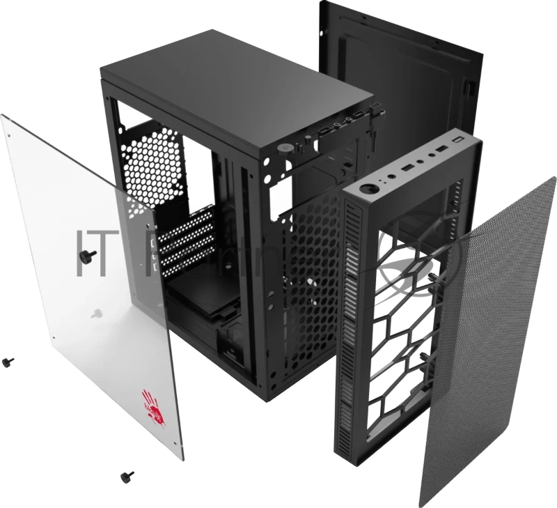 Корпус Bloody BD-CC101 черный без БП mATX 1x80mm 1x92mm 2x120mm 2xUSB2.0 1xUSB3.0 audio