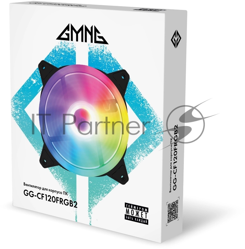 Вентилятор для корпуса GMNG GG-CF120FRGB2-PWMBK RGB 120х120x25 черный 4-pin 28дБ Ret