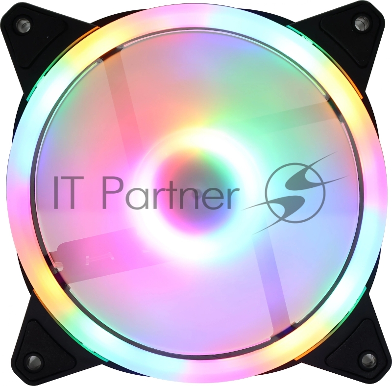 Вентилятор для корпуса GMNG GG-CF120FRGB2-PWMBK RGB 120х120x25 черный 4-pin 28дБ Ret