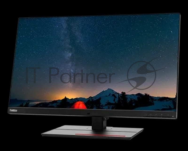 Монитор Lenovo 27 P27u-20 Black/Red, 16:9, IPS, 3840 x 2160, 4ms, 450cd, 60Hz, 2xHDMI, 1xDP, 3xUSB, USB-C, 1xThunderbolt, LAN, SPK HAS
