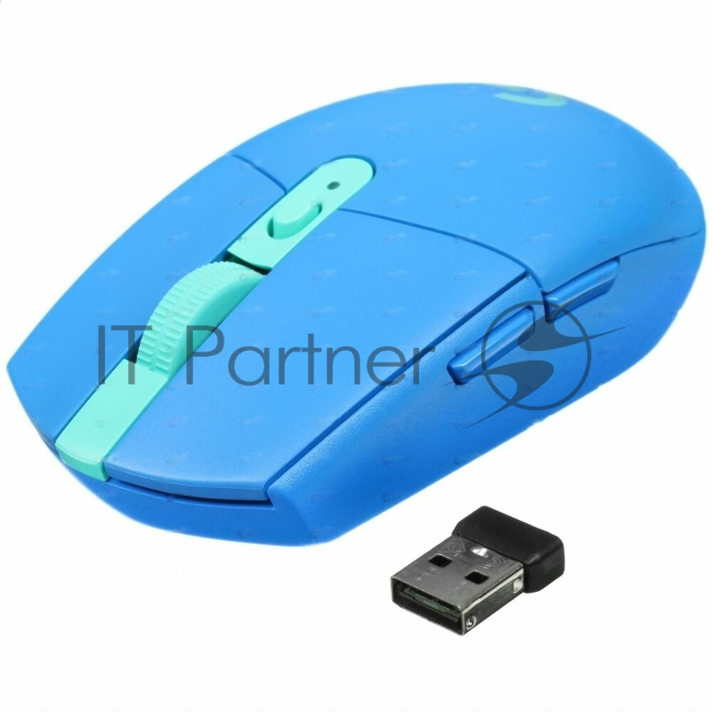 Мышь беспроводная Logitech G304 Lightspeed синий, 12000 dpi, радиоканал, USB, кнопки - 6