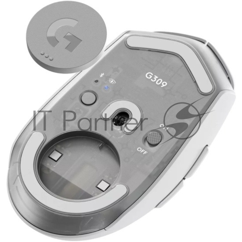 Мышь беспроводная Logitech G309 Lightspeed белый, 25600 dpi, радиоканал, Bluetooth, USB, кнопки - 6