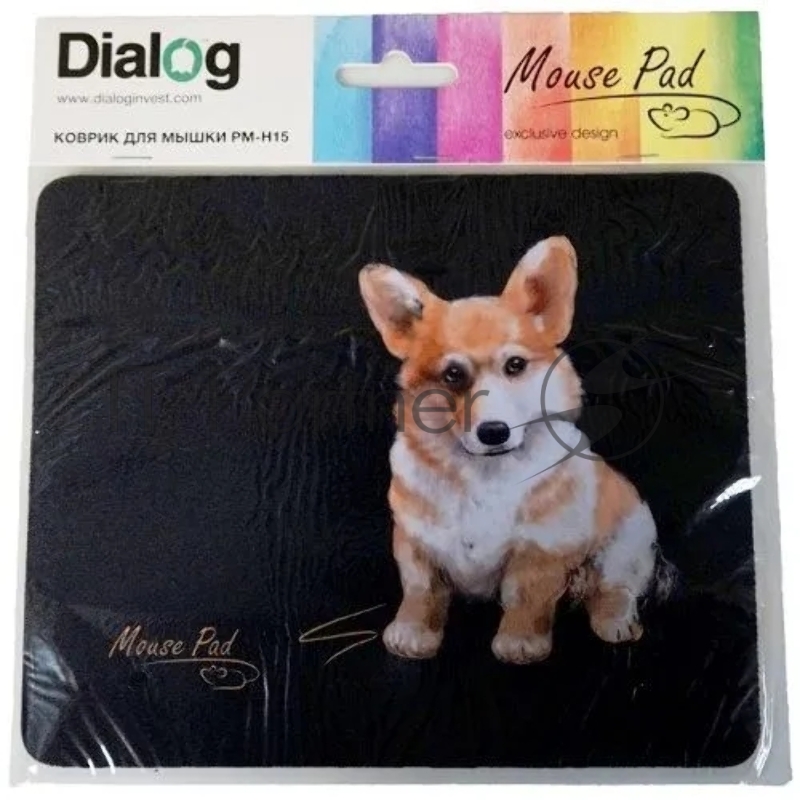 Коврик Dialog PM-H15 dog - черный c рисунком собаки
