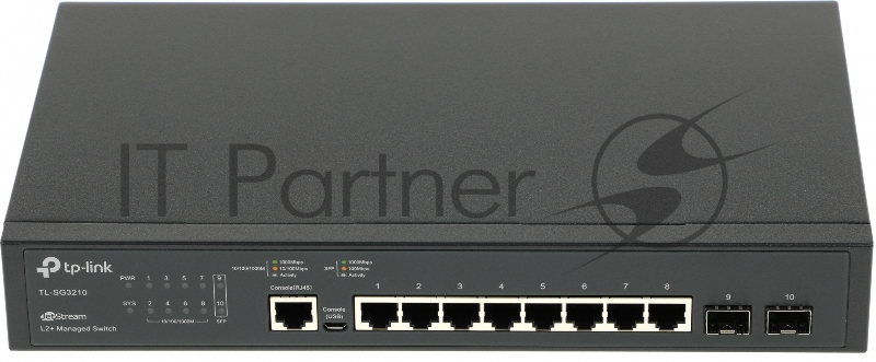 Коммутатор TP-Link SG3210 EUplug JetStream 8-Port Gigabit L2 Managed Switch with 2 SFP Slots