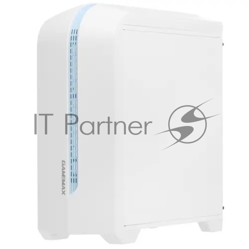 Корпус GameMax Centauri, без БП, (ATX,Бело-голуб,USB3.0, Зак.стек.,1*120мм. RGB, пыл.фильтр), белый/синий