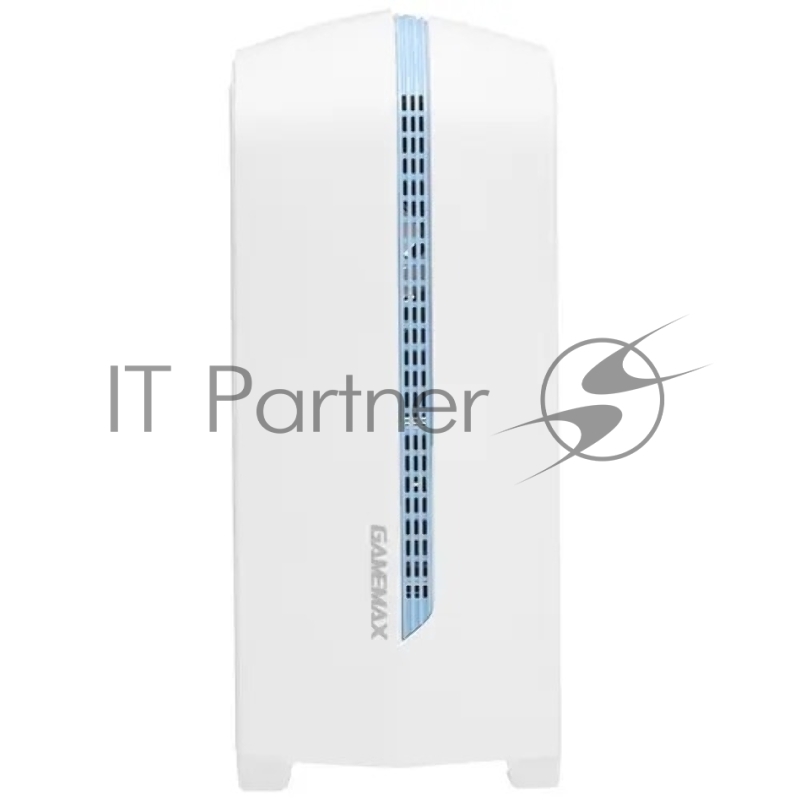 Корпус GameMax Centauri, без БП, (ATX,Бело-голуб,USB3.0, Зак.стек.,1*120мм. RGB, пыл.фильтр), белый/синий