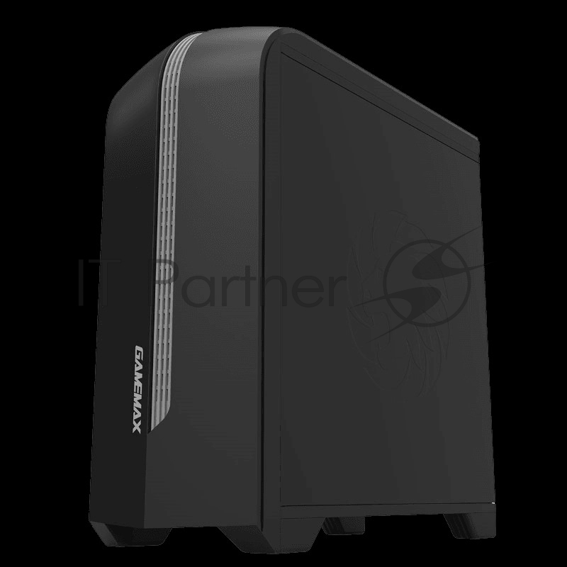 Корпус GameMax Centauri, без БП (ATX,Черн-сер,USB3.0, Зак.стекло, 1*120мм. RGB, пыл.фил.), черный/серый