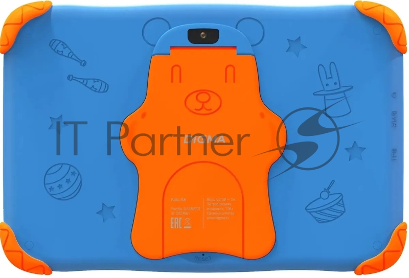 Планшет Digma Kids A8 SC9863A (1.6) 8C RAM2Gb ROM32Gb 8 IPS 1280x800 4G 1Sim Android 11.0 Go синий 2Mpix 0.3Mpix BT WiFi microSD 512Gb 3000mAh