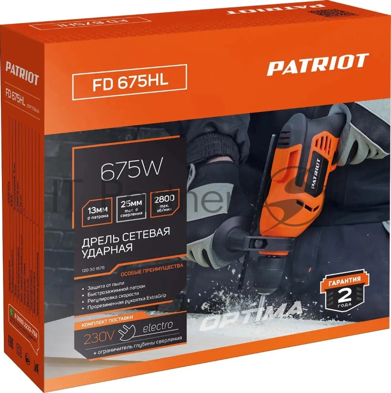 Дрель ударная Patriot FD 675HL 675Вт патрон:быстрозажимной реверс (120301676)
