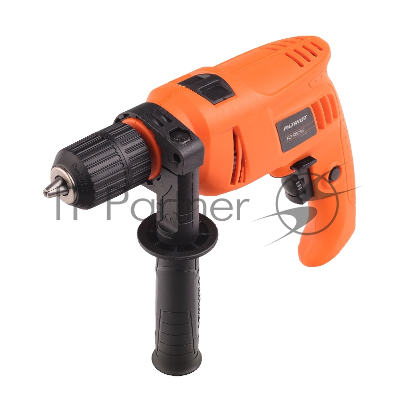 Дрель электрическая ударная PATRIOT FD 550HL, 600Вт, 3000об/мин, 44800уд/мин, макс.диаметр сверления 13мм, быстрозажимной патрон