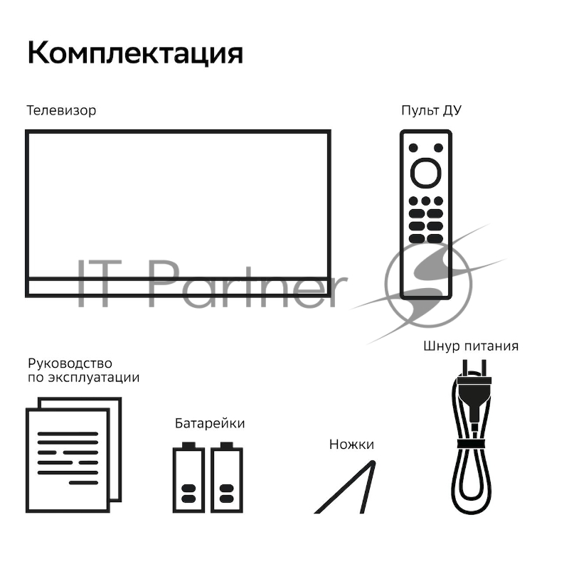 Телевизор LED Sber 32 SDX-32H2124, черный
