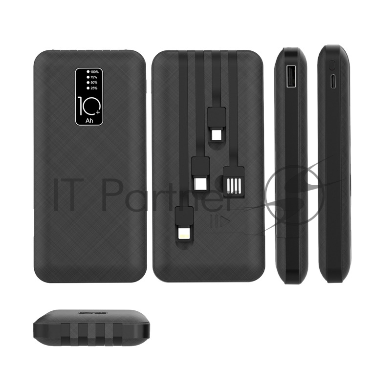 Портативное зарядное устройство REXANT Power Bank (аккумуляторная батарея) 10000 mAh, черное