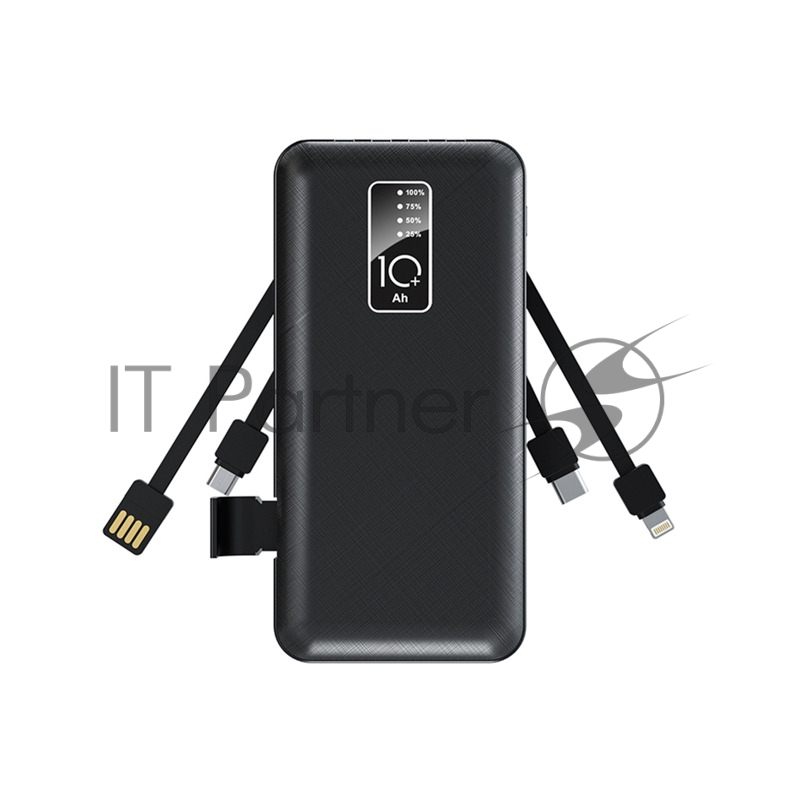 Портативное зарядное устройство REXANT Power Bank (аккумуляторная батарея) 10000 mAh, черное