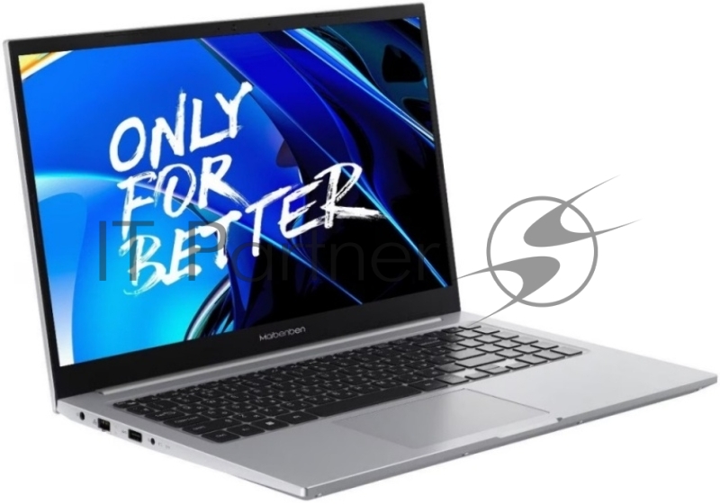 Ноутбук Maibenben M575 15.6/IPS/AMD Ryzen 5 7430U(2.3Ghz)/16384Mb/512PCISS Radeon Graphics/Win11Home/Silver/1.65