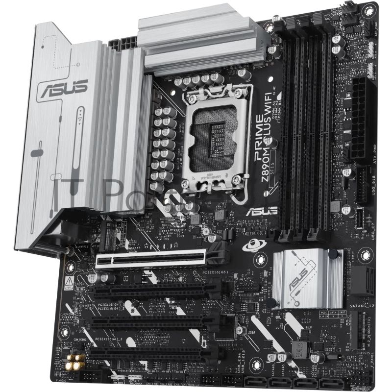 Материнская плата ASUS PRIME Z890M-PLUS WIFI, LGA1851, Z890, 4*DDR5, 6*SATA, 3*M.2, 5*USB 3.2, 4*USB 2.0, Type-C, 3*PCIx16, HDMI+DP, mATX