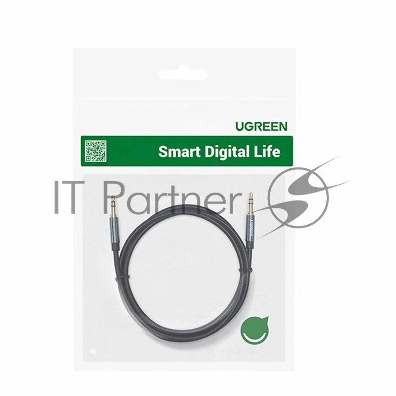 Кабель UGREEN AV112 10685 AUX 3.5mm (M) to AUX 3.5mm (M), в нейлоновой оплётке, 1m, Blue (10685)