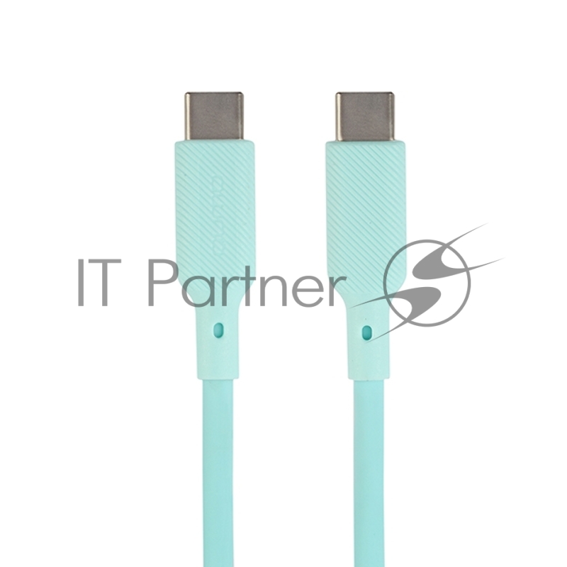 Кабель Type-C to Type-C, silica gel, 1m, 3A, 60W, PD (blue)