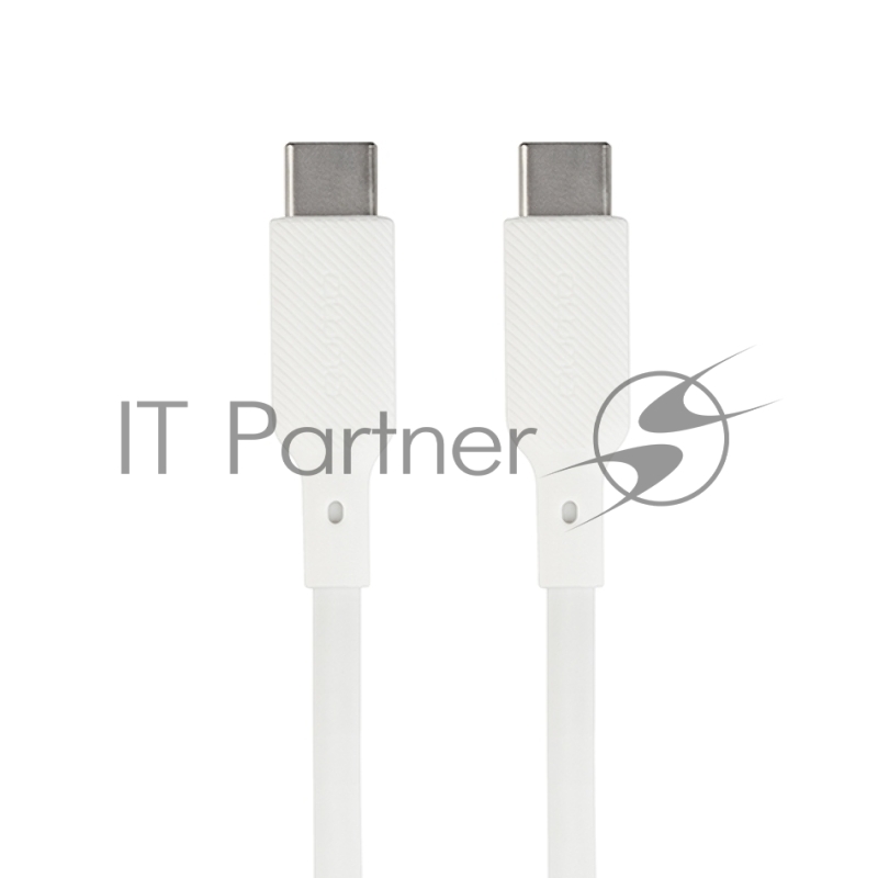 Кабель Type-C to Type-C, silica gel, 1m, 3A, 60W, PD (white)