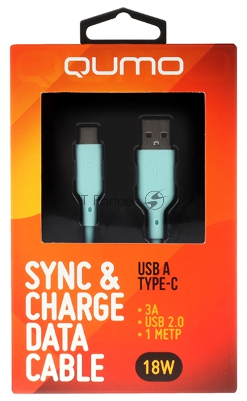 Кабель USB-A to Type-C, silica gel, 1m, 3A, 18W (blue)