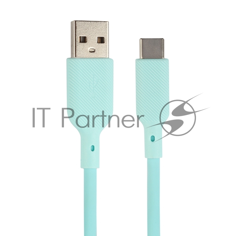 Кабель USB-A to Type-C, silica gel, 1m, 3A, 18W (blue)