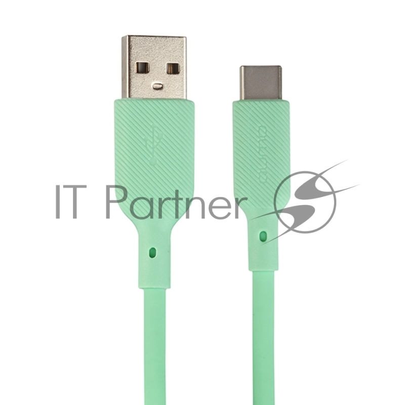 Кабель USB-A to Type-C, silica gel, 1m, 3A, 18W (gren)