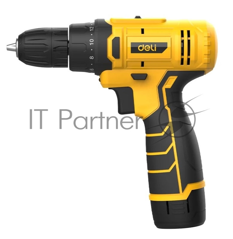 Дрель-шуруповерт аккумуляторная Deli DL-DZ12-5A2 (1 АКБ*2Ач+ЗУ, 12В, 30Нм, кейс)
