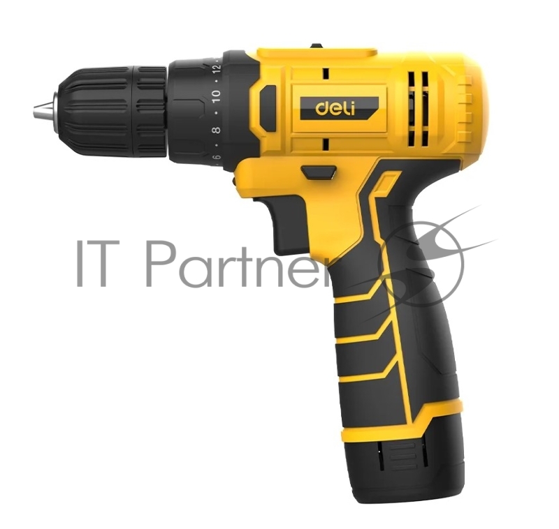 Дрель-шуруповерт аккумуляторная Deli DL-DZ12-4A2 (1 АКБ*2Ач+ЗУ, 12В, 30Нм, коробка)