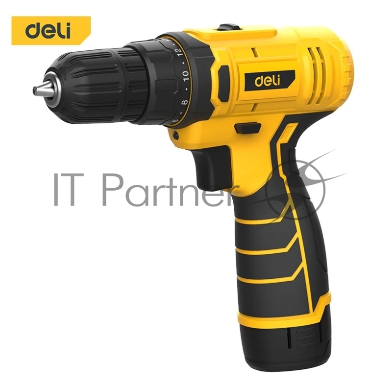 Дрель-шуруповерт аккумуляторная Deli DL-DZ12-4A2 (1 АКБ*2Ач+ЗУ, 12В, 30Нм, коробка)