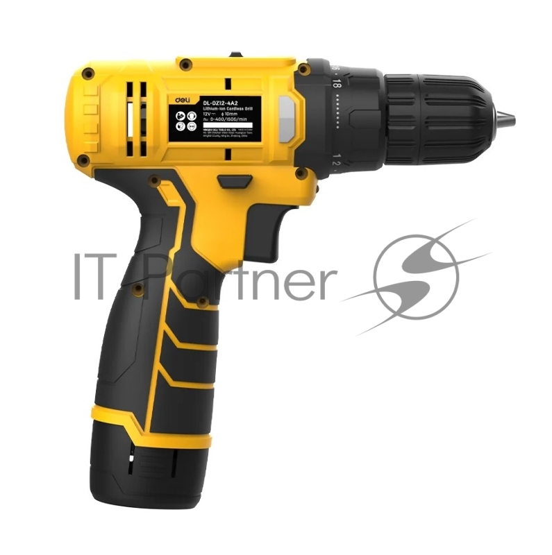 Дрель-шуруповерт аккумуляторная Deli DL-DZ12-4A2 (1 АКБ*2Ач+ЗУ, 12В, 30Нм, коробка)