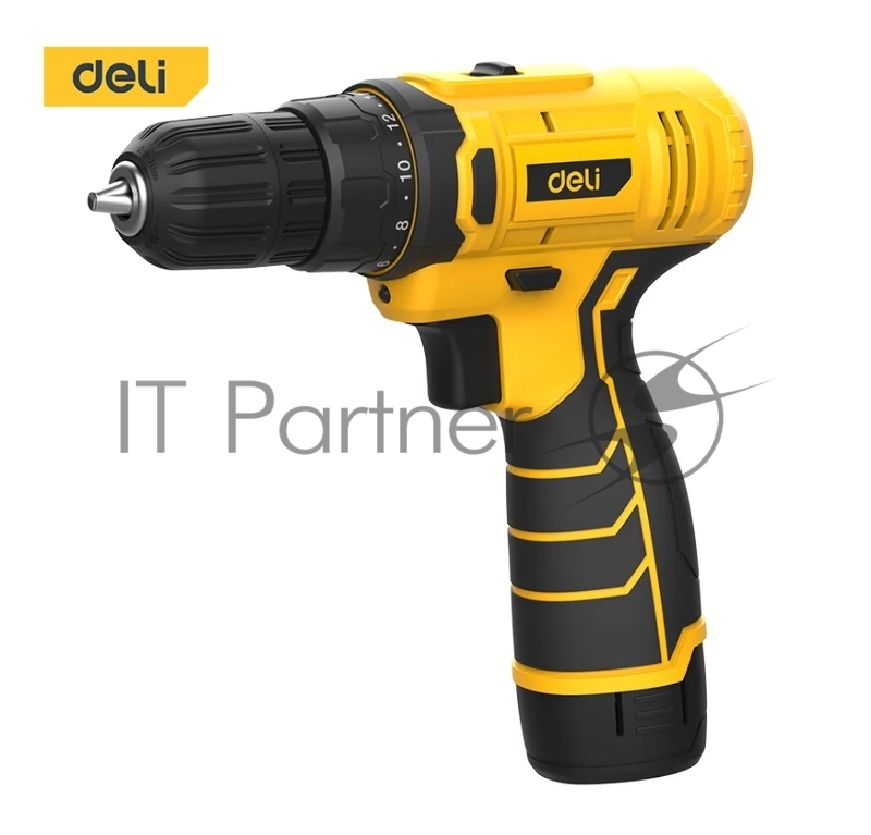 Дрель-шуруповерт аккумуляторная Deli DL-DZ12-4A2 (1 АКБ*2Ач+ЗУ, 12В, 30Нм, коробка)