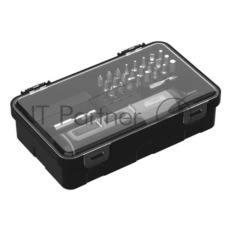 Отвертка аккумуляторная Deli DC160 (4В, 2А*ч, 5Нм, 300об/мин, Type-C, набор бит 4 шт, картон)