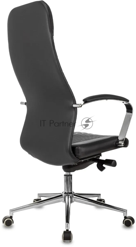 Кресло руководителя Бюрократ CH-610SL-Lux черный эко.кожа крестов. металл хром