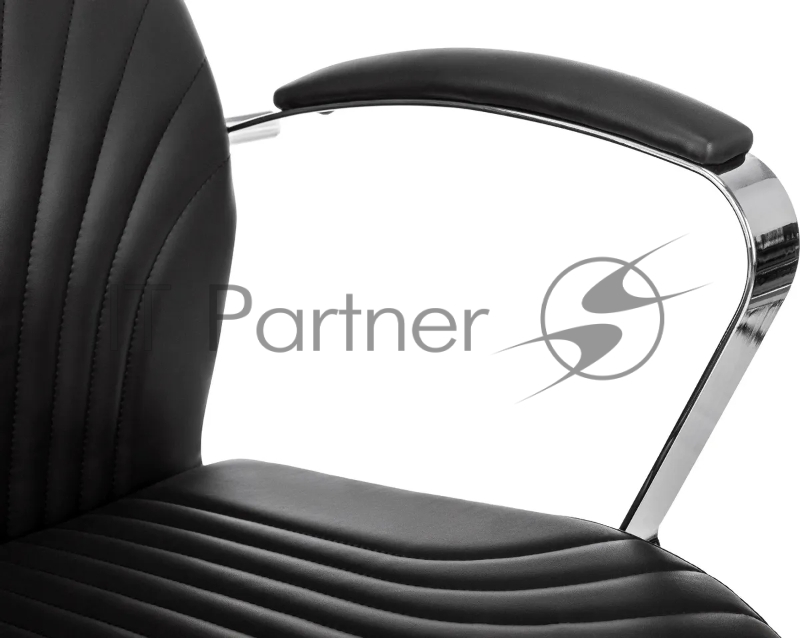 Кресло руководителя Бюрократ CH-610SL-Lux черный эко.кожа крестов. металл хром