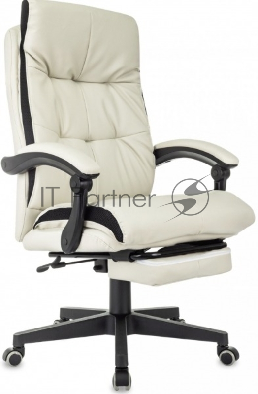Кресло руководителя Бюрократ CH-824MSG-BF слоновая кость эко.кожа/ткань пластик