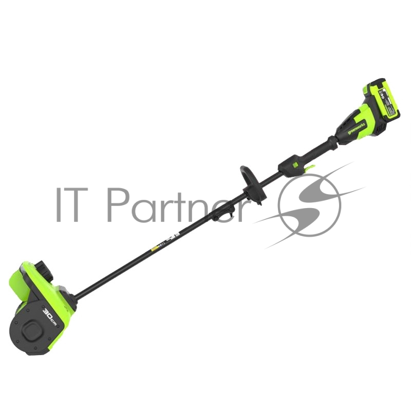Снегоуборщик аккумуляторный GreenWorks 40V, 30 см, бесщеточный, с 1хАКБ 4 Ач и ЗУ (2603107UB)