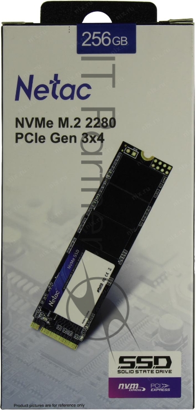 Накопитель SSD Netac N930E Pro PCIe 3 x4 M.2 2280 NVMe 3D NAND SSD 256GB, R/W up to 2040/1270MB/s, EAN: 6926337224558