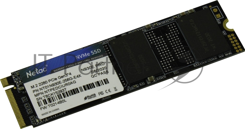 Накопитель SSD Netac N930E Pro PCIe 3 x4 M.2 2280 NVMe 3D NAND SSD 256GB, R/W up to 2040/1270MB/s, EAN: 6926337224558
