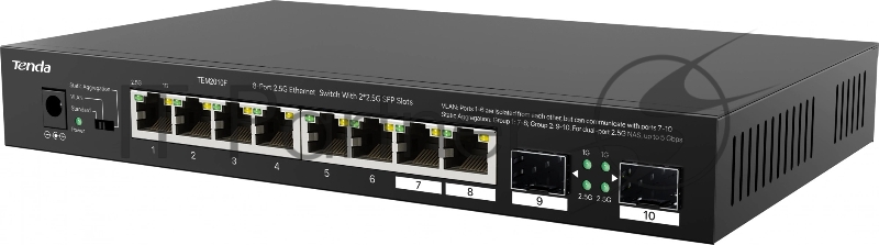 Коммутатор Tenda TEM2010F 8-портовый Ethernet 2,5G
