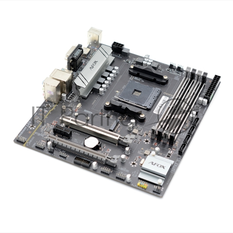 Материнская плата AFOX AMD B550 AM4,2xDDR4(64GB), 1xPCIe 3.0x16, 1xPCIe x1, 1xHDMI, 1xD-Sub, 1xLAN(1GbE), 4xSATA, 1xM.2, 4xUSB 3.0, 2xUSB 2.0, 2xPS/2, mATX