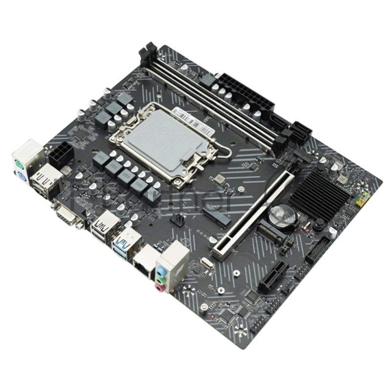 Материнская плата AFOX INTEL H610 s1700, 2xDDR4(64GB), 1xPCIe x16, 1xPCIe x1, 1xHDMI, 1xD-Sub, 1xLAN(1GbE), 3xSATA, 1xM.2, 3xUSB 3.0, 3xUSB 2.0, 2xPS/2, mATX