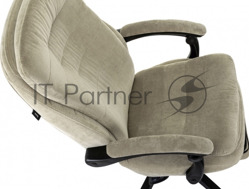 Кресло руководителя Бюрократ T-9950MSG-F Fabric песочный Light-21 крестов. пластик подст.для ног