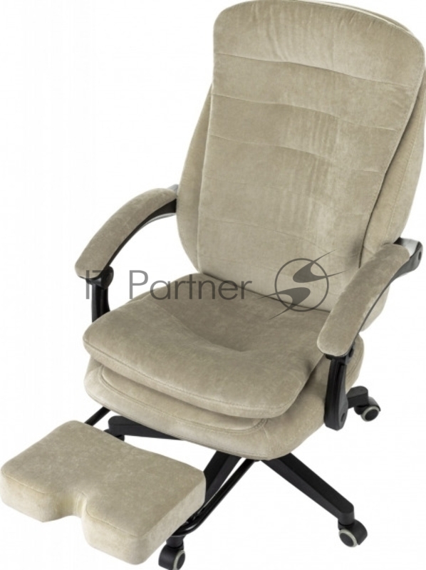 Кресло руководителя Бюрократ T-9950MSG-F Fabric песочный Light-21 крестов. пластик подст.для ног