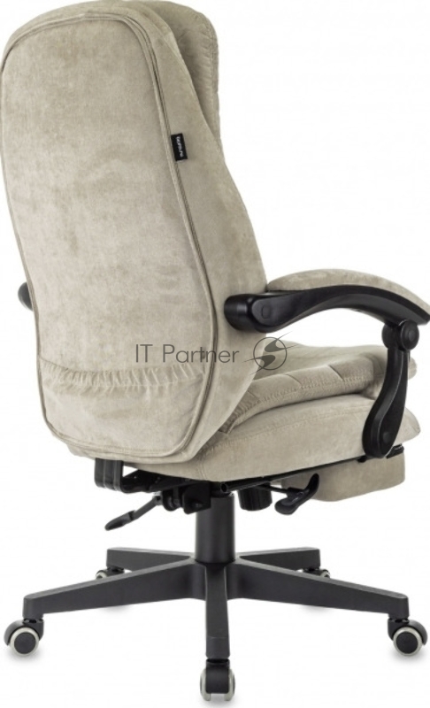 Кресло руководителя Бюрократ T-9950MSG-F Fabric песочный Light-21 крестов. пластик подст.для ног